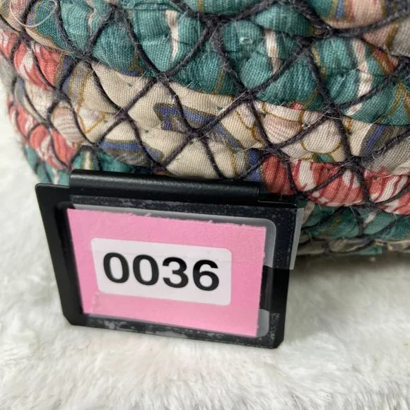 Vintage Handwoven fabric Basket Polyester 2 handle oblong 90's Attic Find - Picture 9 of 9